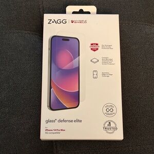 ZAGG InvisibleShield Glass+ Defense Elite for iPhone 14 Pro Max - Transparent
